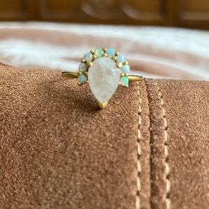 Moonstone & Opal ring 6